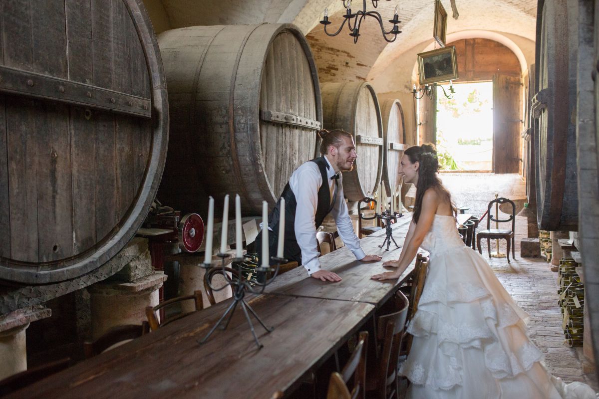 Per il loro matrimonio in stile medievale, Jessica e Lorenzo hanno scelto un castello come location wedding