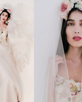 Abiti da sposa Elisabetta Delogu 2019: quando la Primavera si fa tessuto