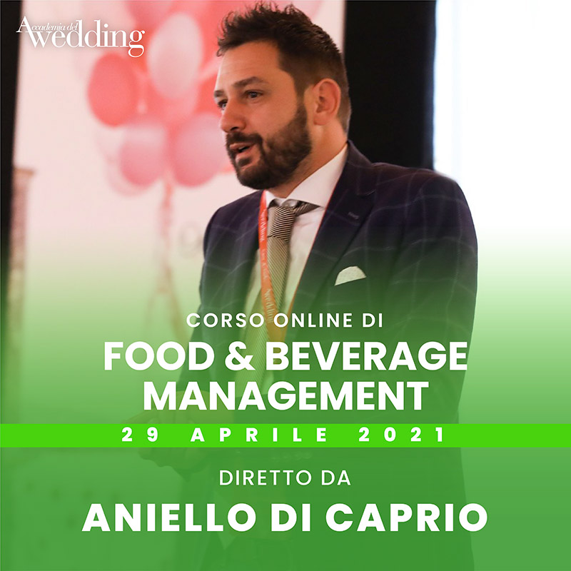 In questa foto la presentazione del corso Food & Beverage Management di Accademia del Wedding