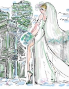 Abiti da sposa Monica Loretti 2024, per spose glamour e moderne  