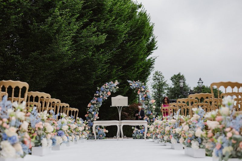 In questa foto uno degli allestimento matrimonio 2024 per rito civile firmato da Erica Canova