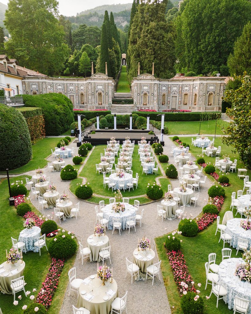 In questa foto il giardino di Villa D'Este location destination wedding italia