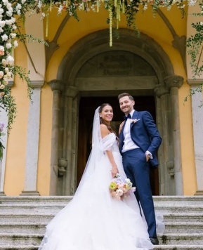 Matrimonio di Lisa Migliorini, la Fashion Jogger ha sposato Fabio Cerutti sul Lago d’Orta