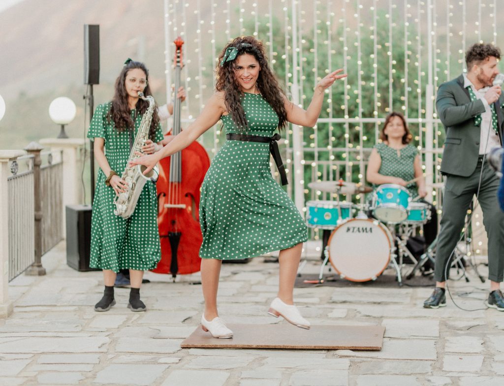 In questa foto la music tap voice band al matrimonio organizzato da Simona Filastò