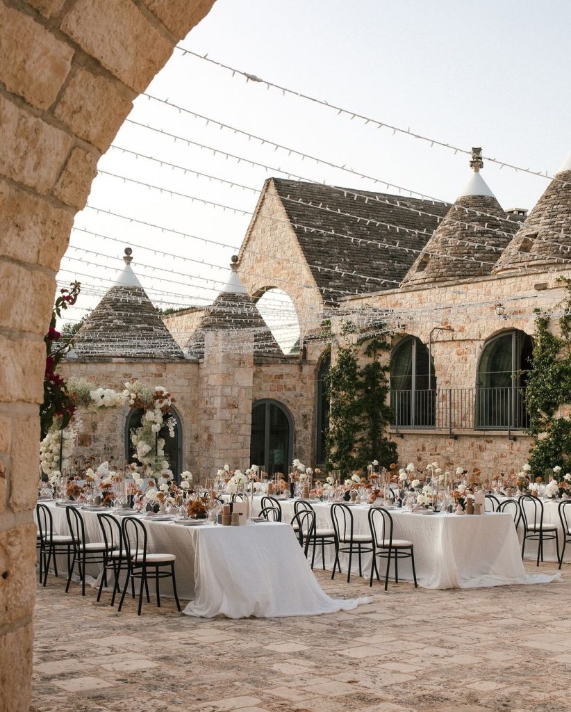 In questa foto la location di matrimoni in puglia masseria grieco