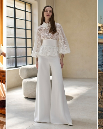 Abiti da sposa con pantaloni 2025, per un look urban chic