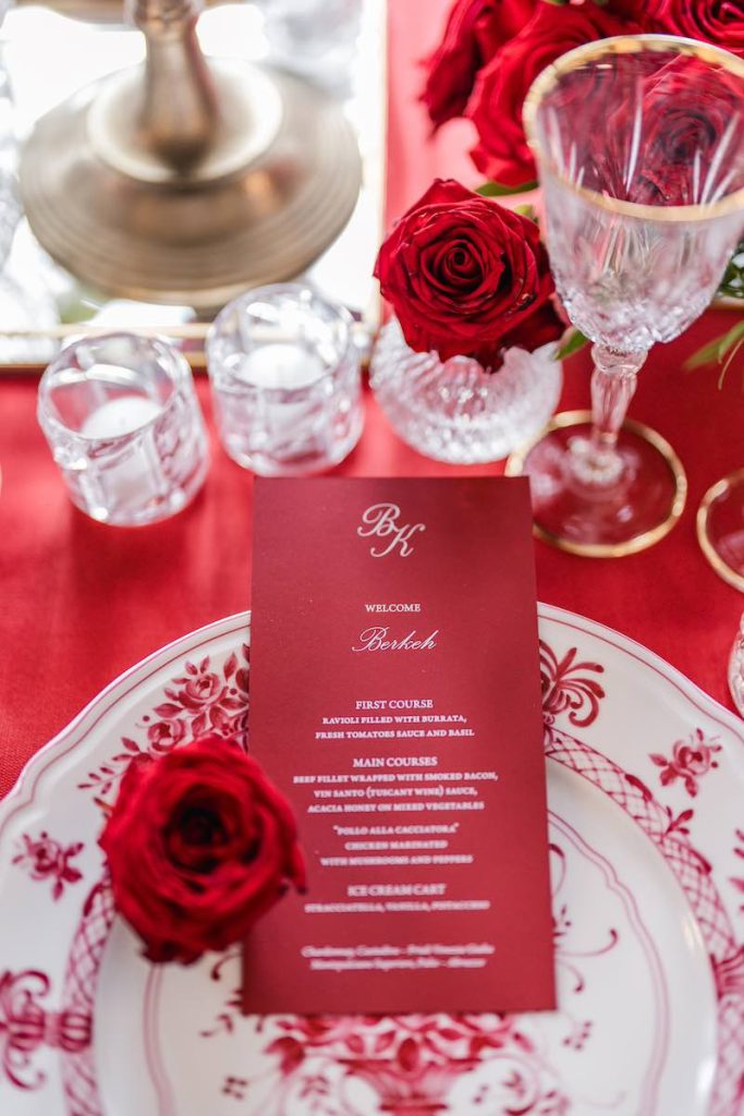 In questa foto una mise en place per matrimonio di inverno firmata dalla Wedding Planner Silvia Bettini