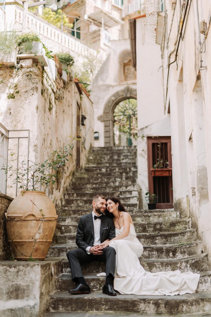 In questa foto gli sposi di un matrimonio del wedding planner L'aura Bianca 